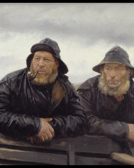 Two Fishermen beside a Boat