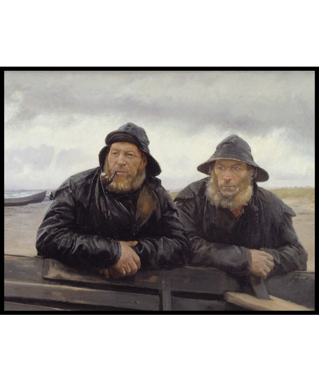 Two Fishermen beside a Boat
