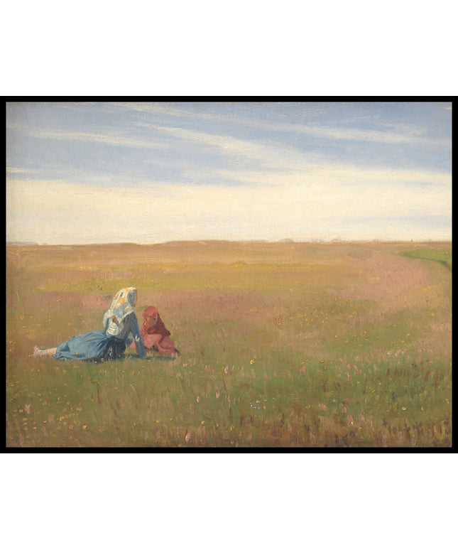 Two Girls in a Field. A Summer’s Day