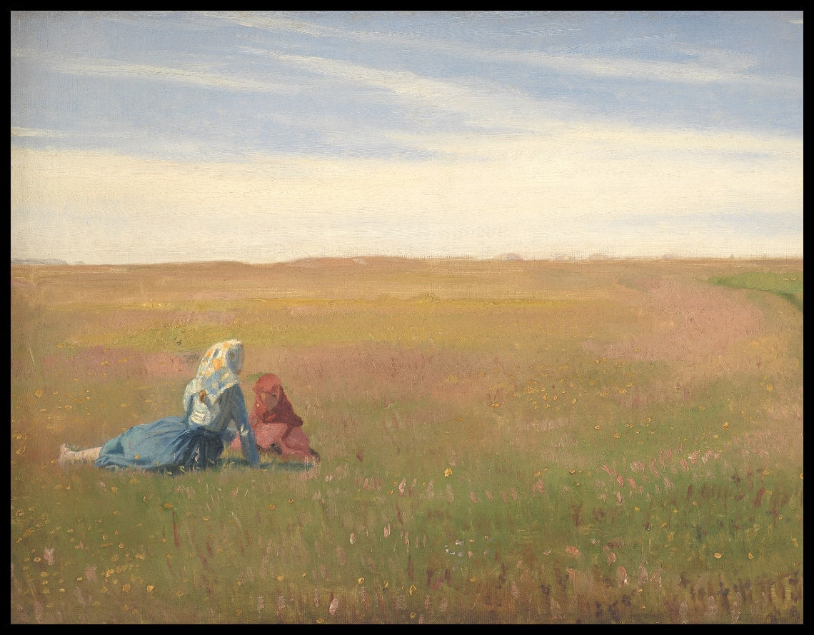Deux filles dans un champ. Un jour d'été