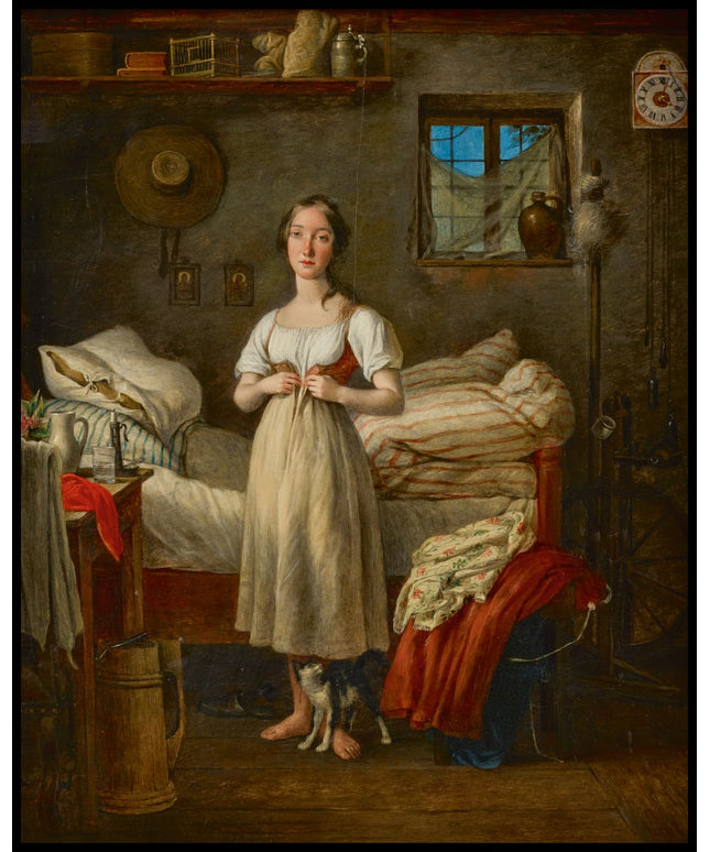 Morgentoilette eines Mädchens