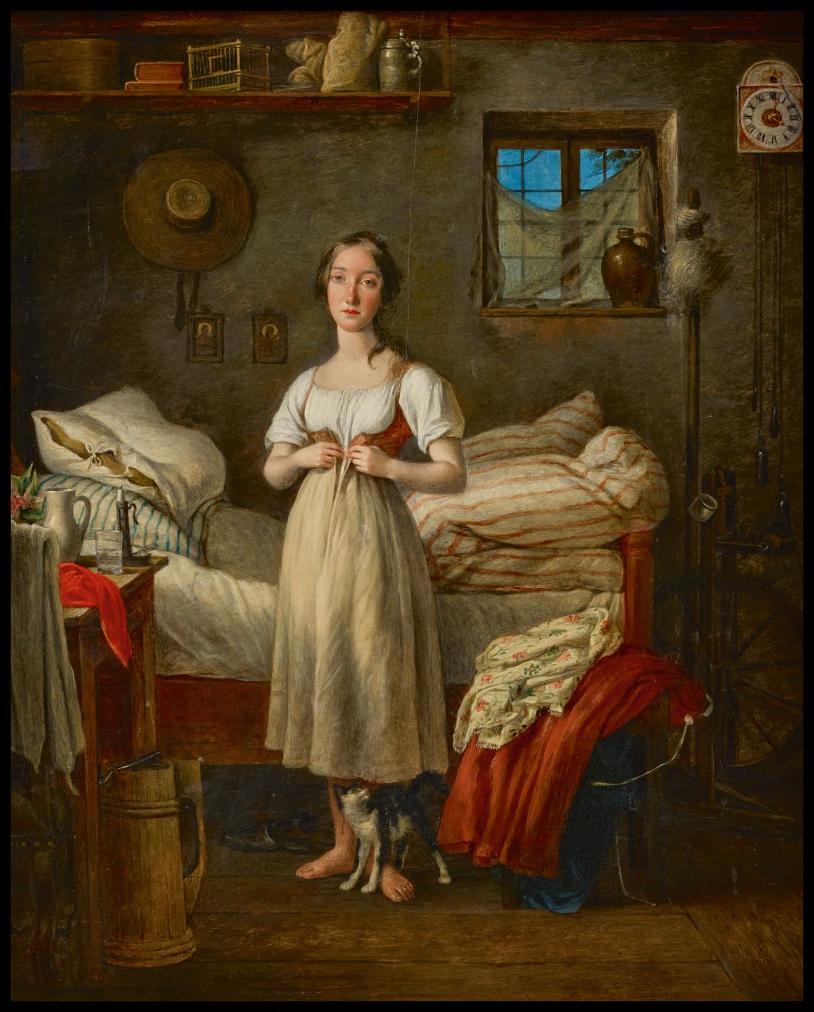 Morning toilet of a girl