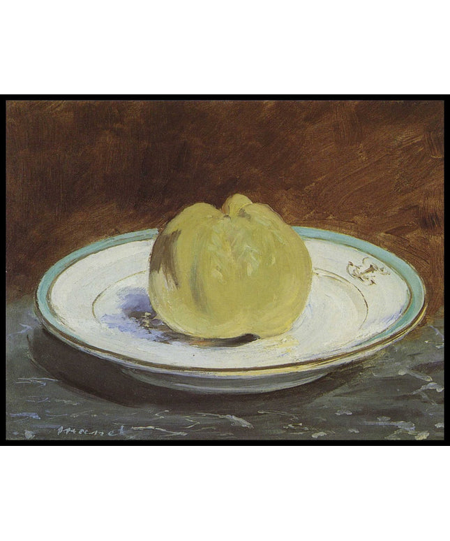 Apfel auf einem Teller