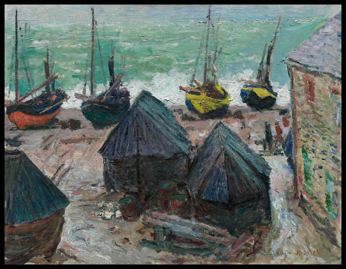 Boats on the Beach at Etretat