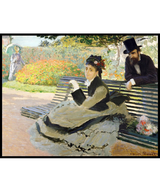 Camille Monet on a Garden Bench