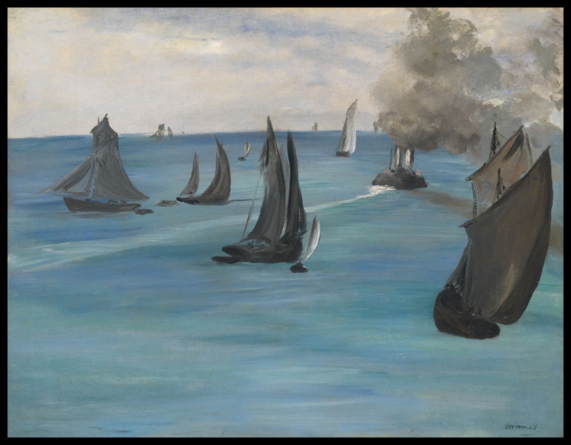 Le bateau à vapeur quitte Boulogne