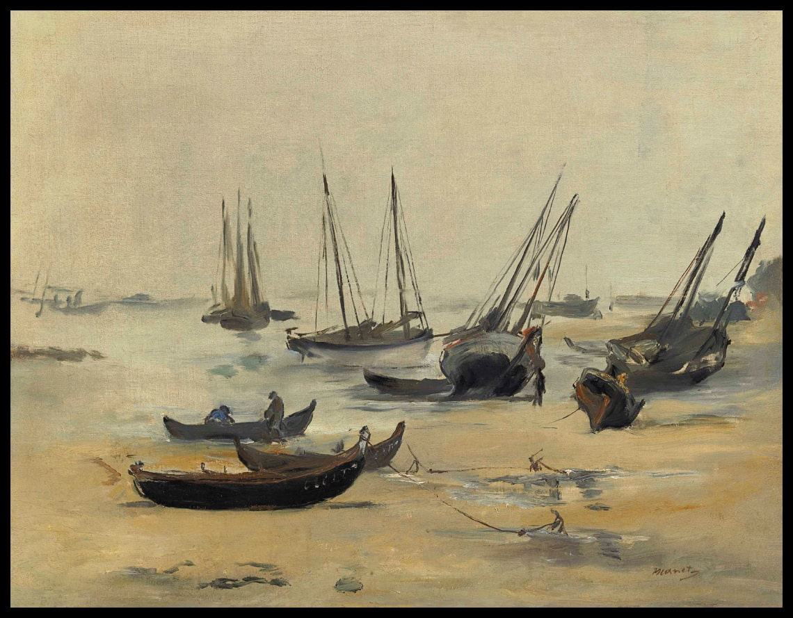 La plage à marée basse
