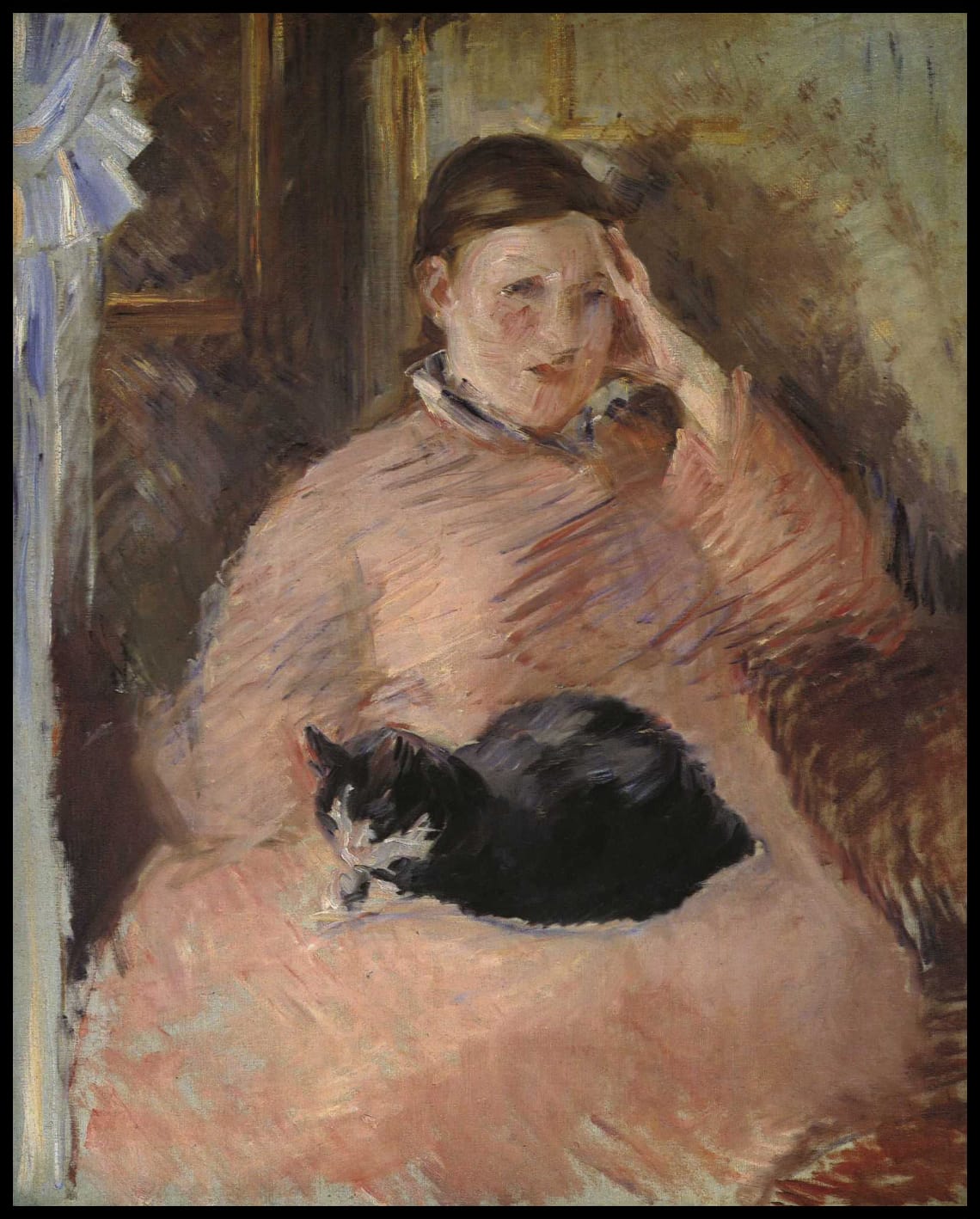 Femme au chat Portrait de Madame Manet