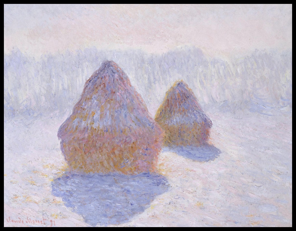 Haystacks (Effect of Snow and Sun)