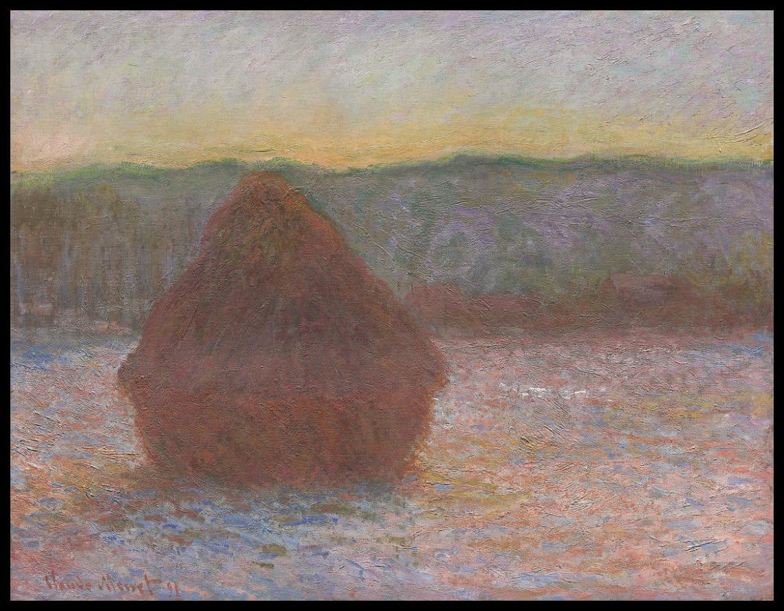 Stack of Wheat (Thaw, Sunset)