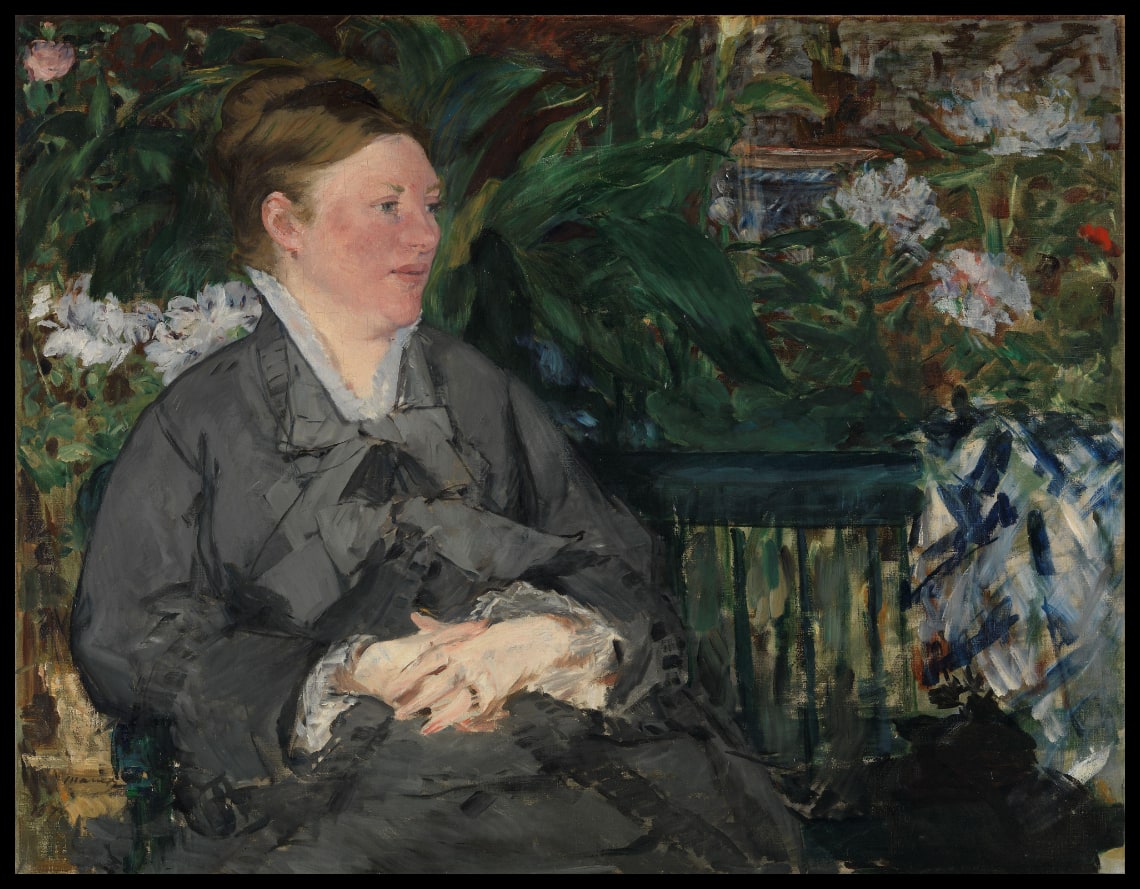 Madame Manet dans la serre