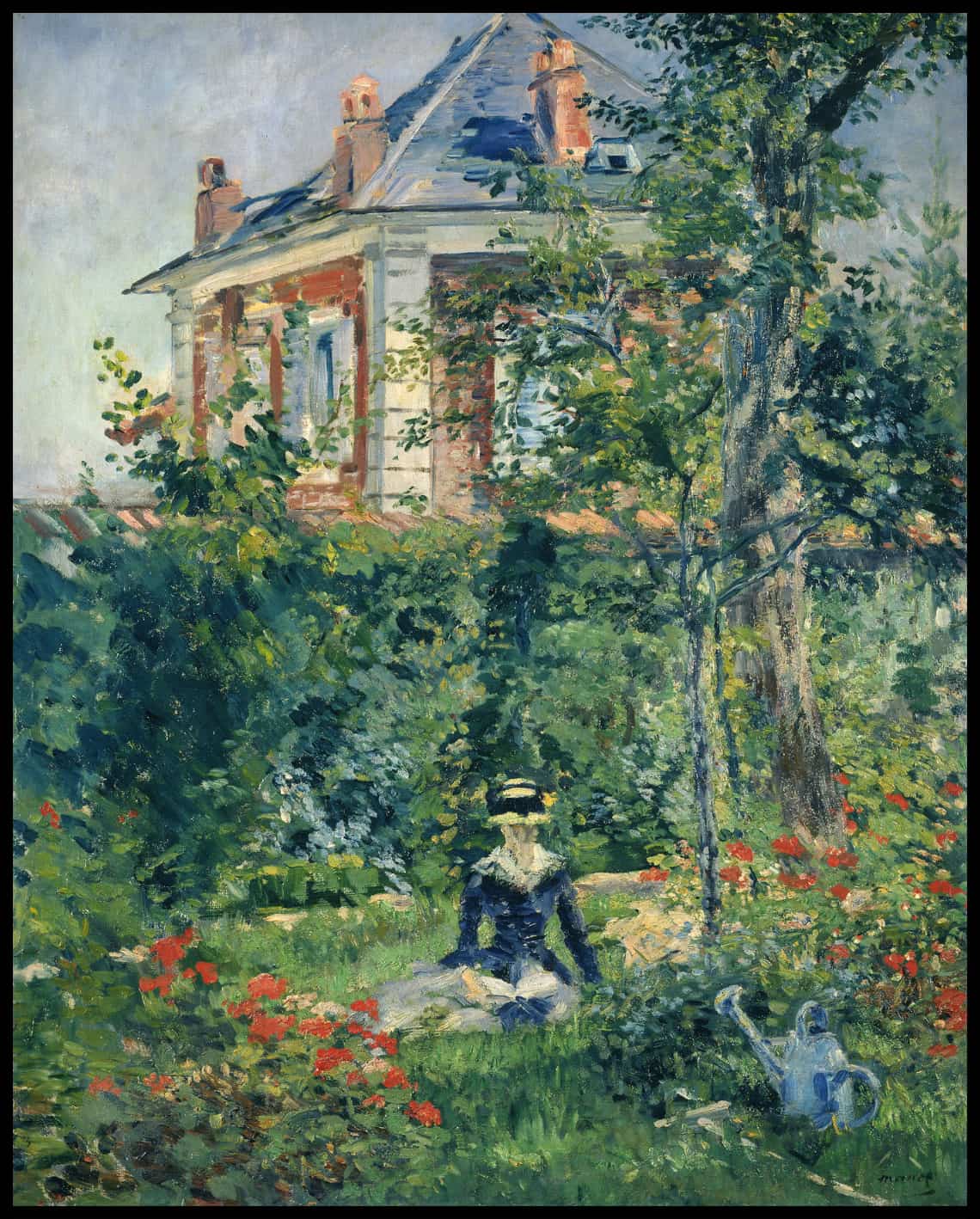 Fillette dans le jardin de Bellevue