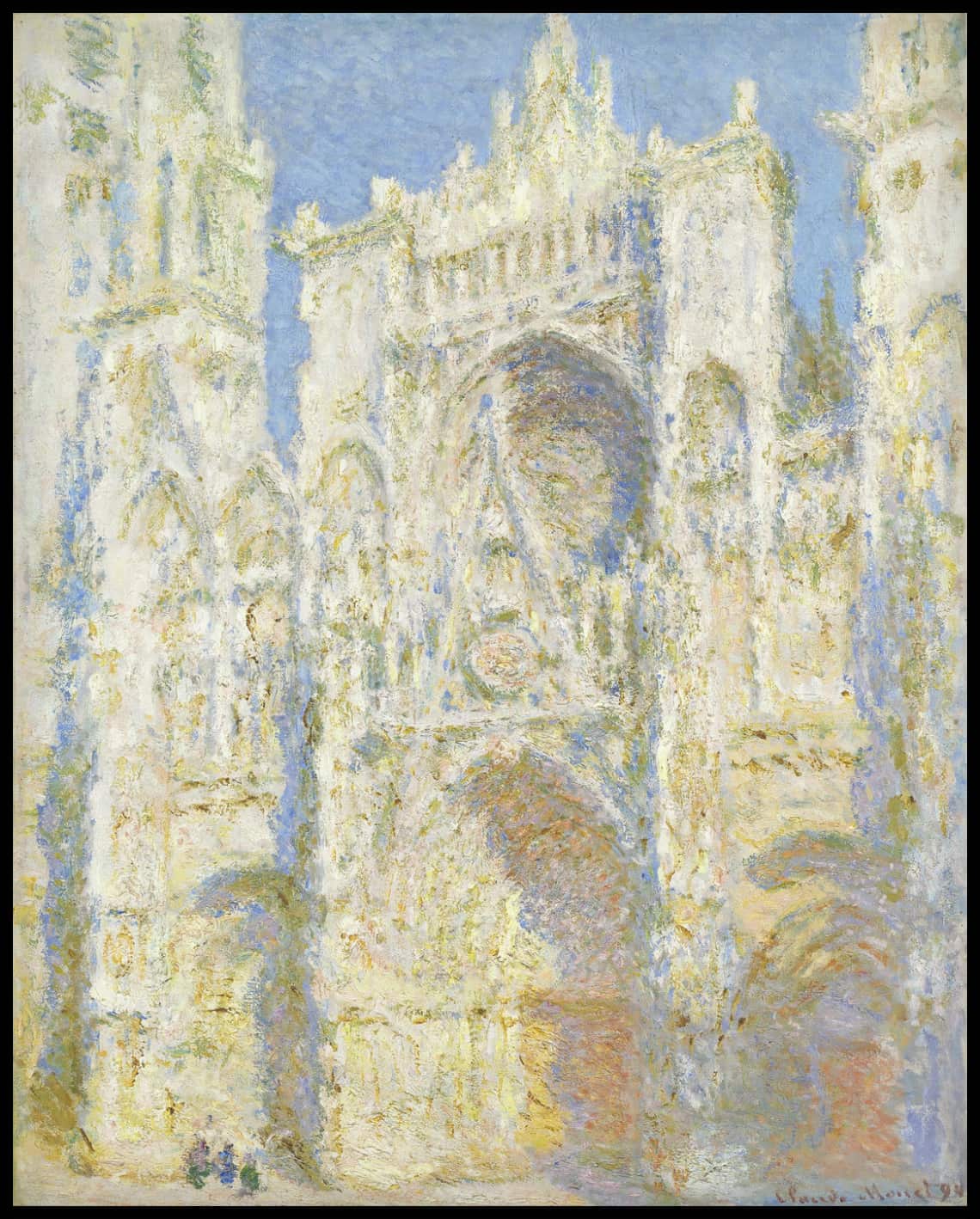 Rouen Cathedral, West Facade, Sunlight