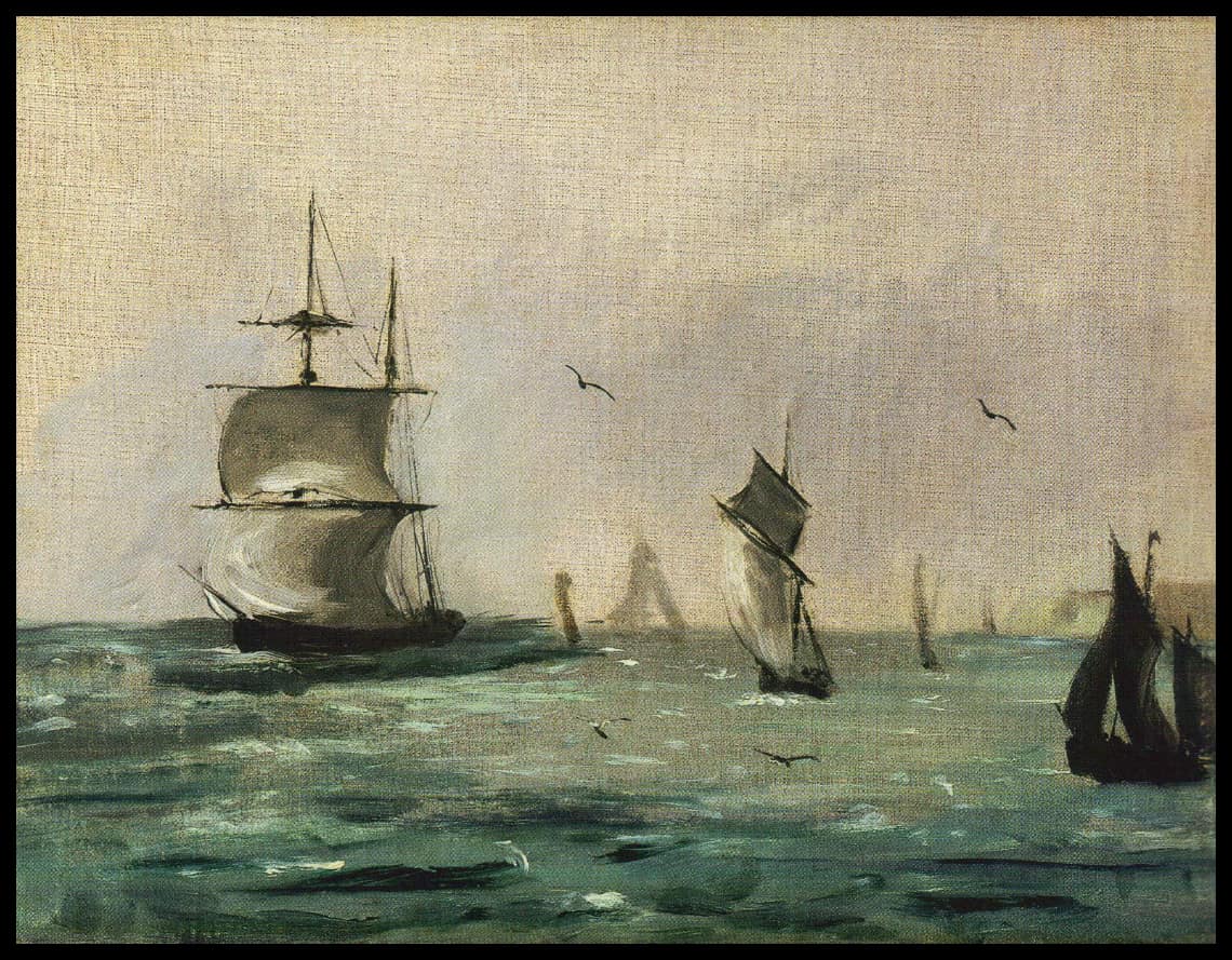 Voiliers et mouettes