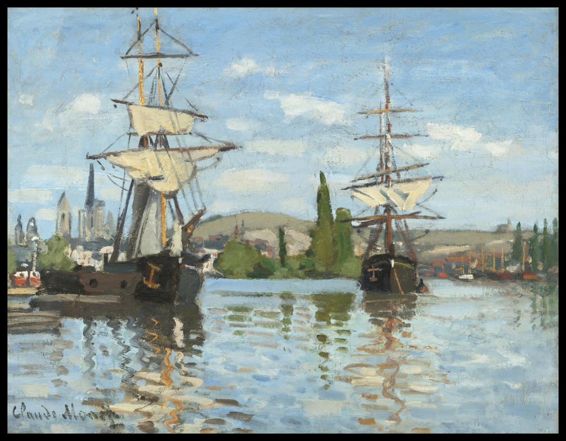 Ships Riding on the Seine at Rouen