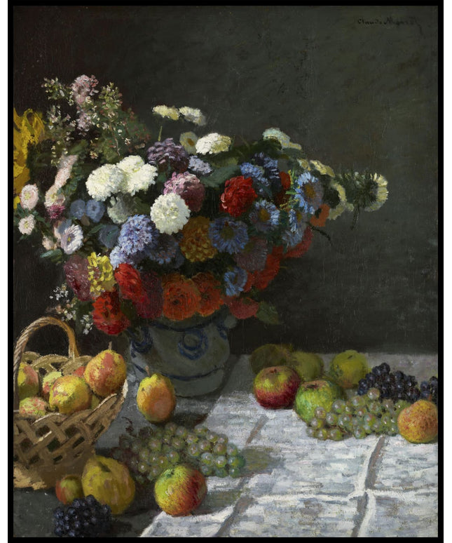 Still Life With Flowers And Fruit