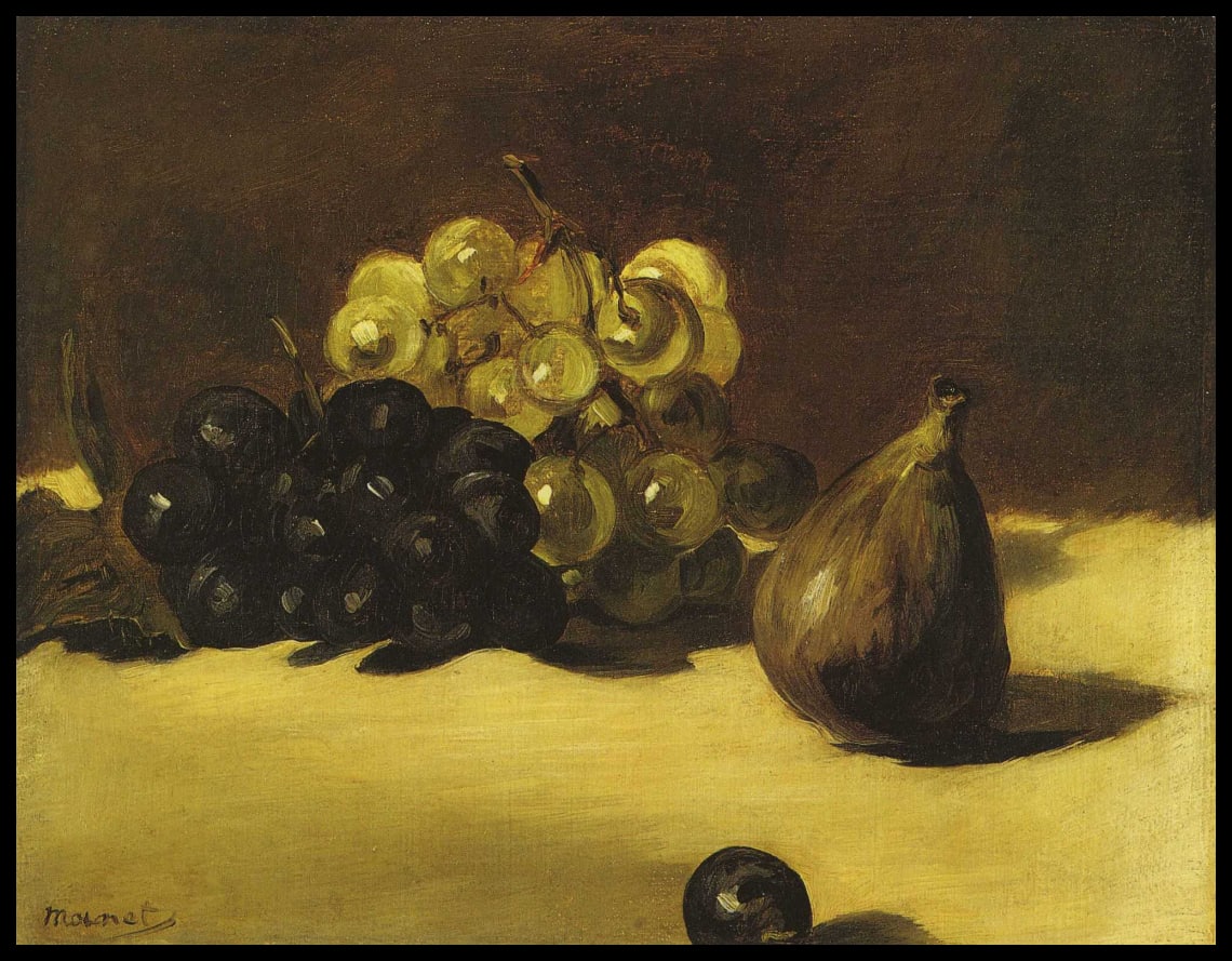 Nature morte aux raisins et aux figues