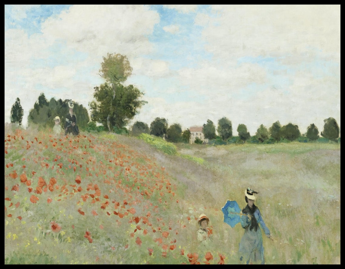 Le champ de coquelicots près d'Argenteuil