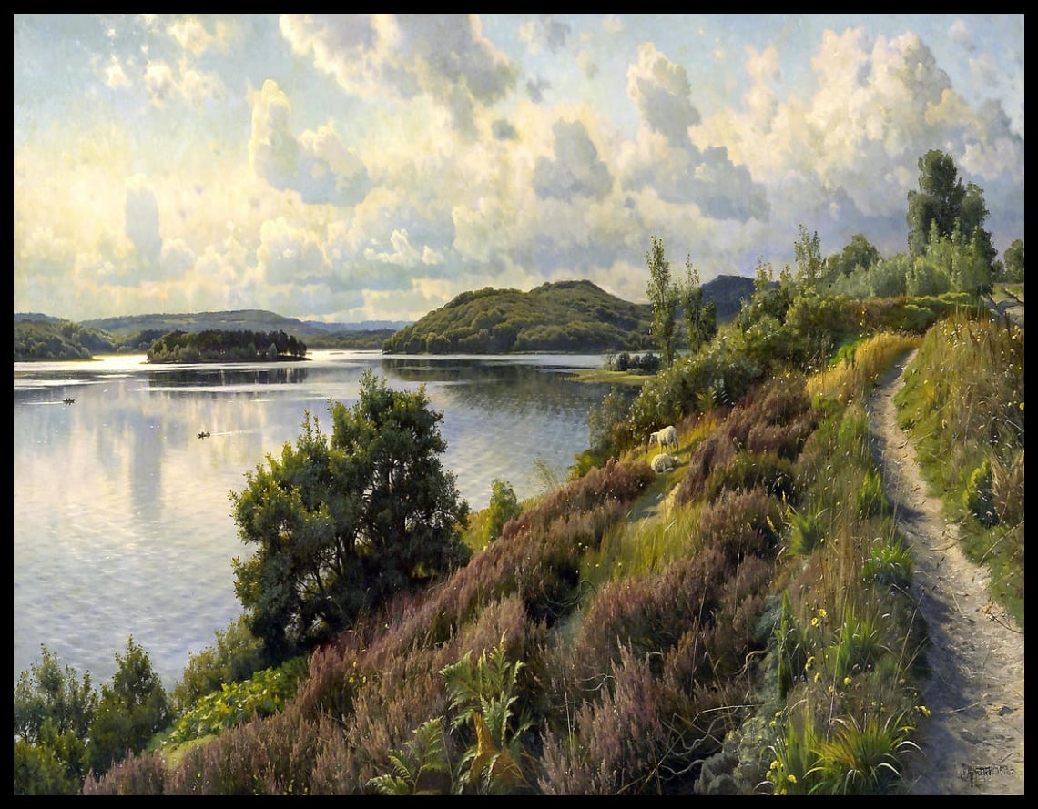 Vue sur le Borre Sø