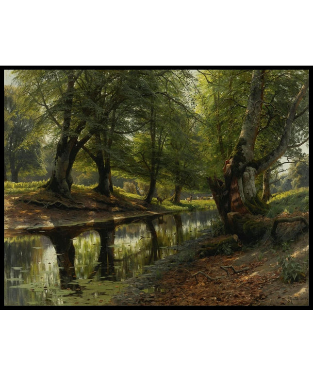 Ein Bach und ein Reh