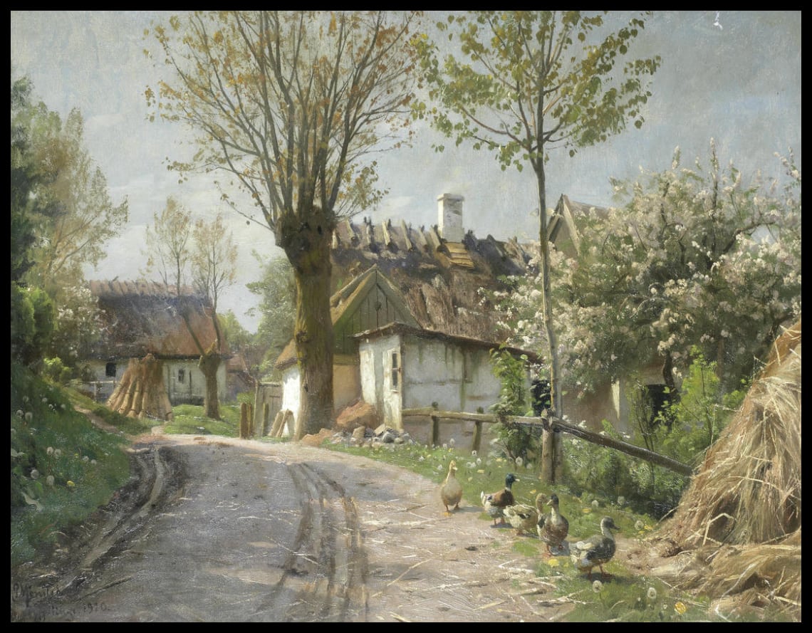 Une route de campagne à Jyllinge