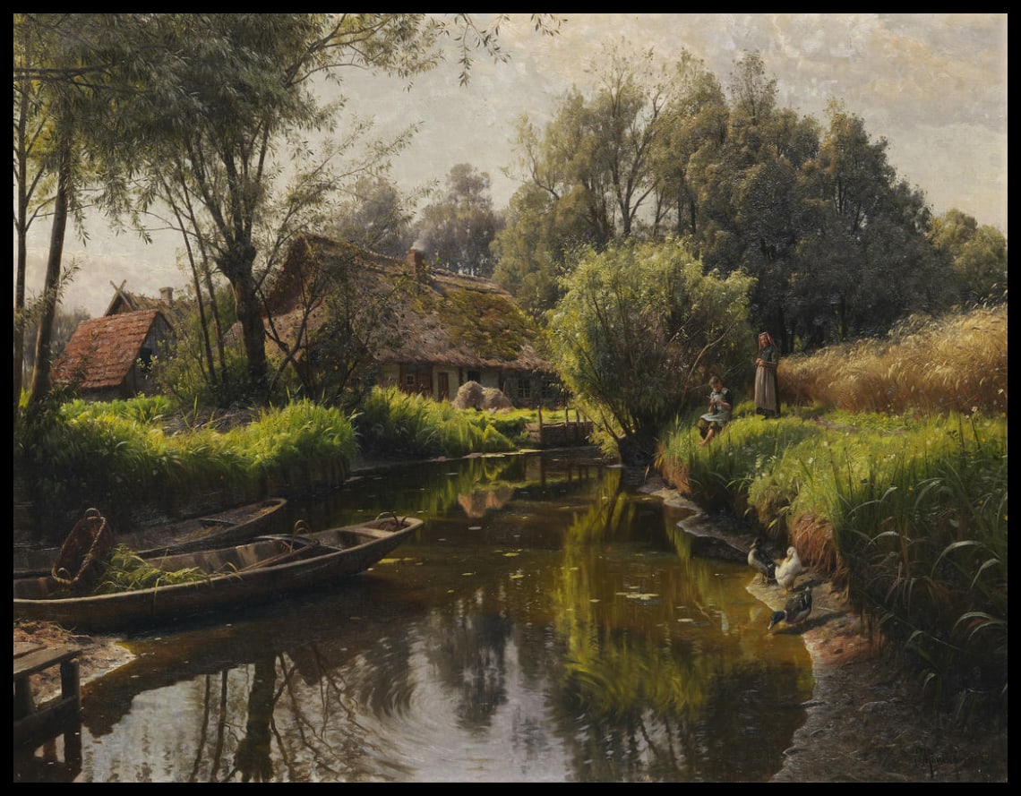 River landscape in the Spreewald