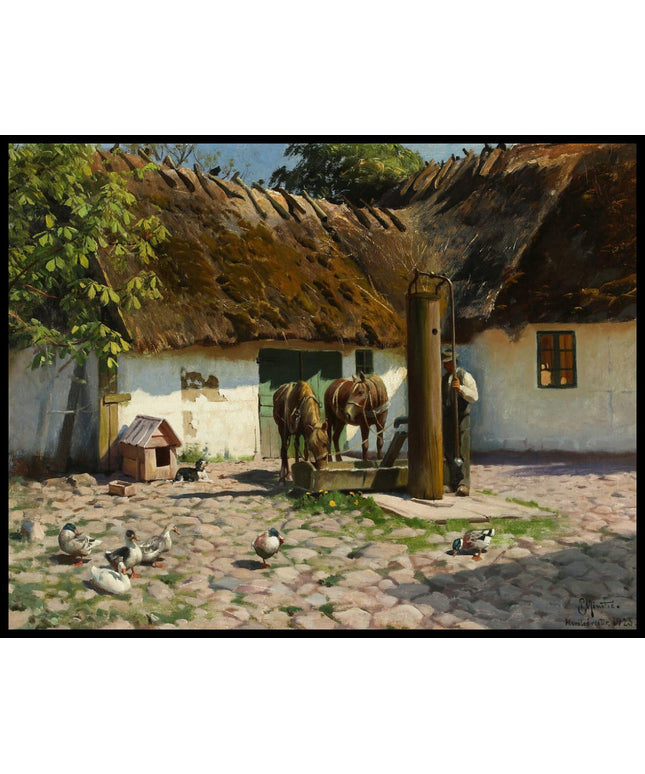 Pferde am Hofbrunnen