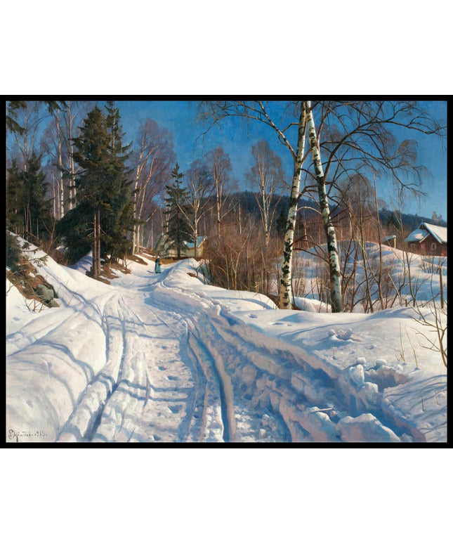 Sonnenbeschienene Winterlandschaft