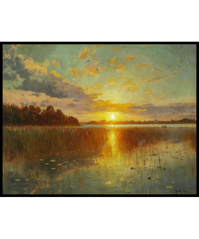 Sonnenuntergang über einem dänischen Fjord