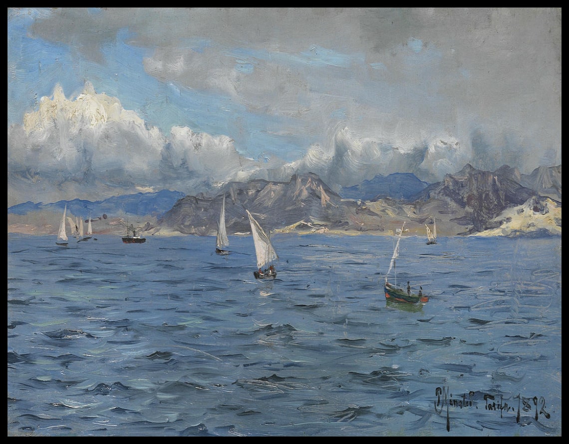 Tarifa, sailing boats on Gibraltar