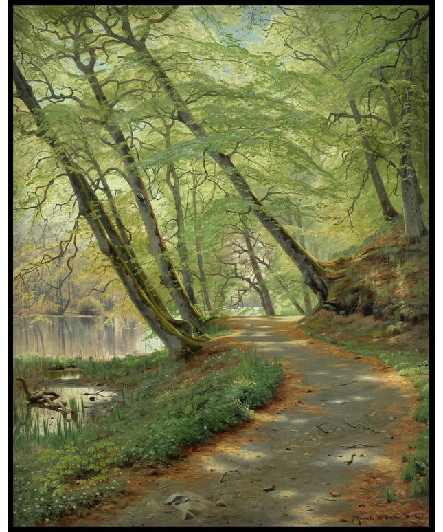 Waldpfad an einem Bach