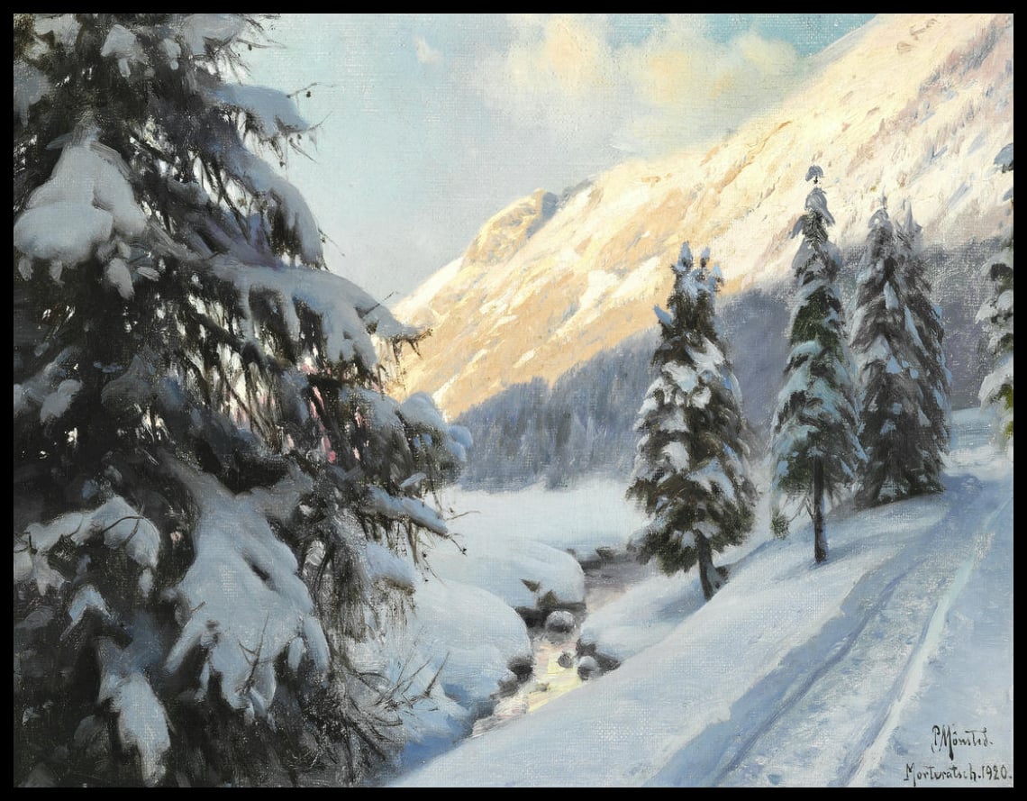 Winter landscape near Morteratsch
