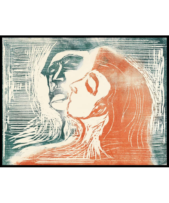 Head by Head (Man and Woman Kissing)