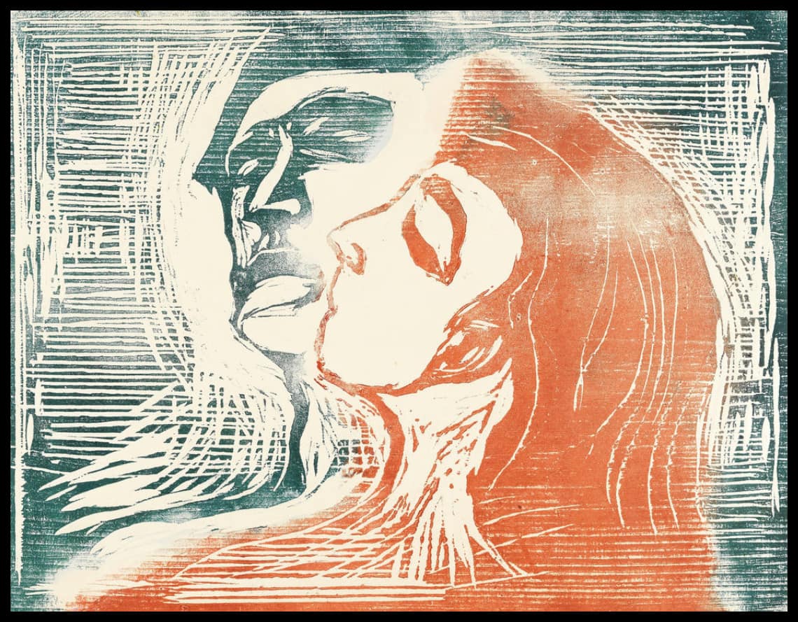 Tête à tête (Man and Woman Kissing)