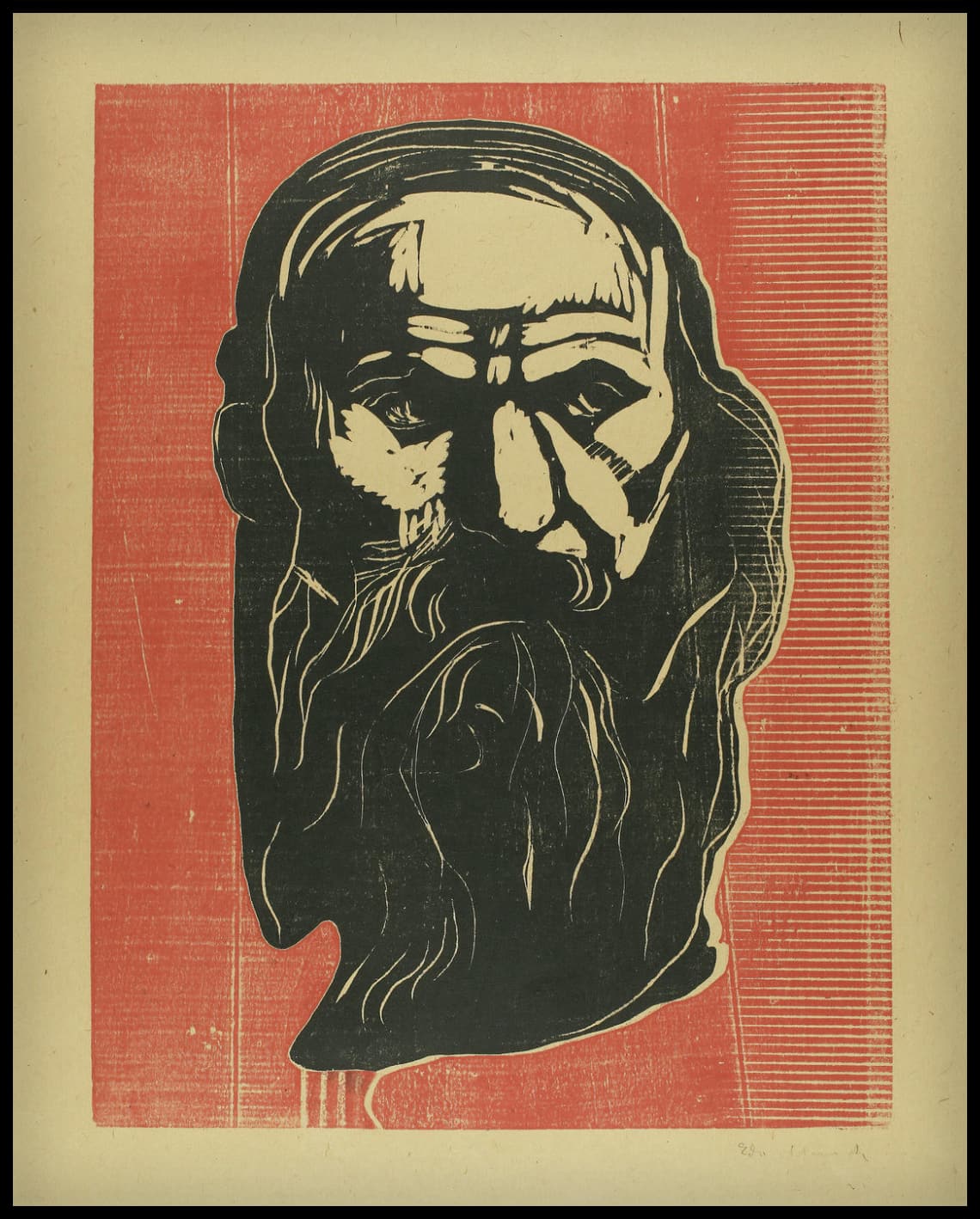 Tête d'un vieil homme à la barbe