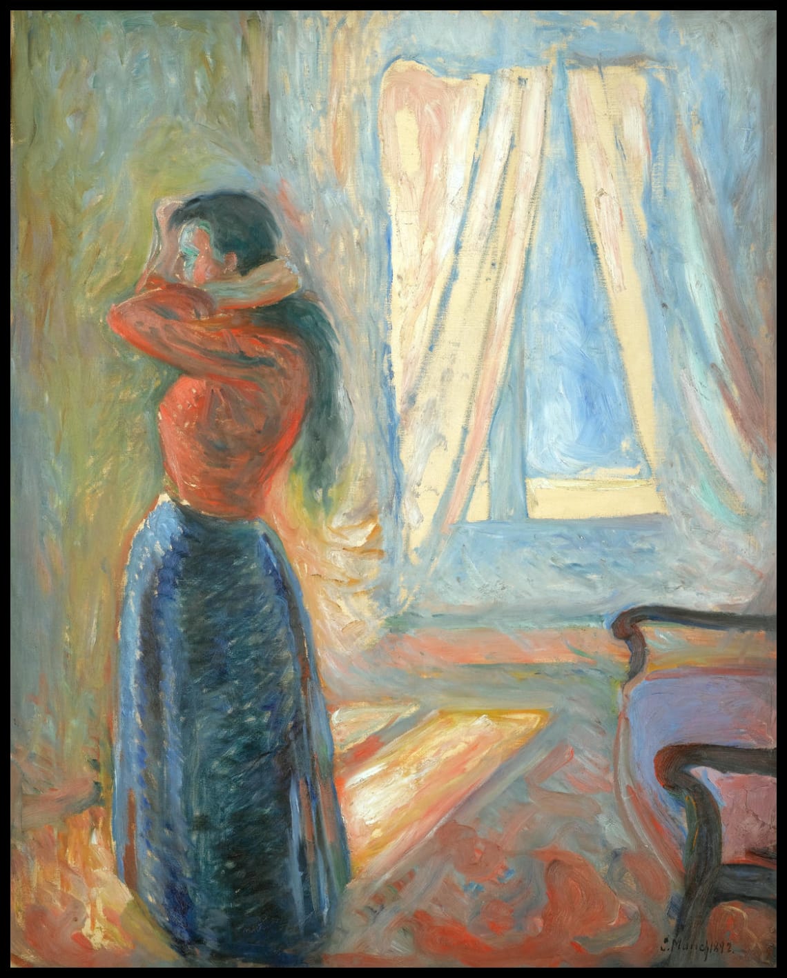 Kvinne Som Speiler Seg (Femme regardant dans le miroir)