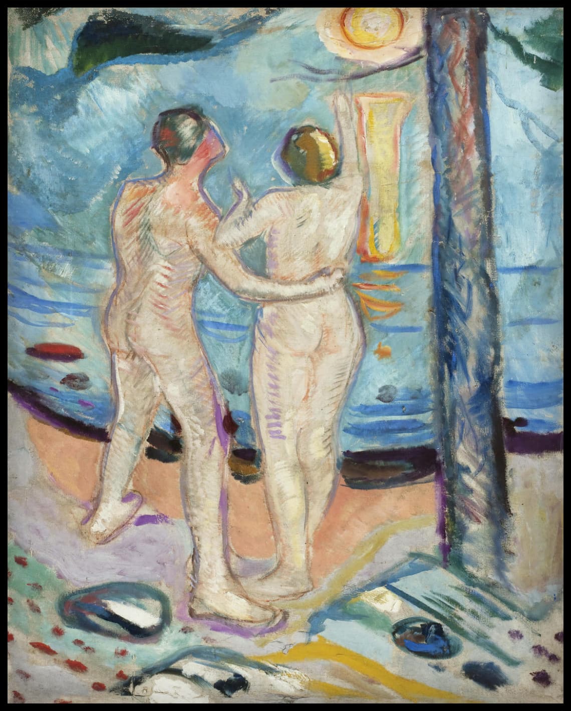 Couple nu sur la plage