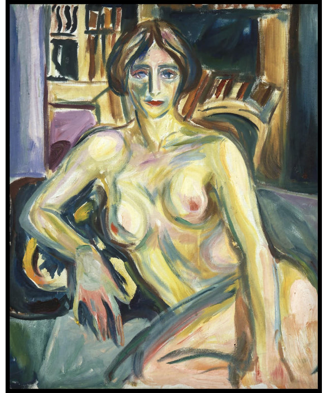 Nude, Sitting on the Couch