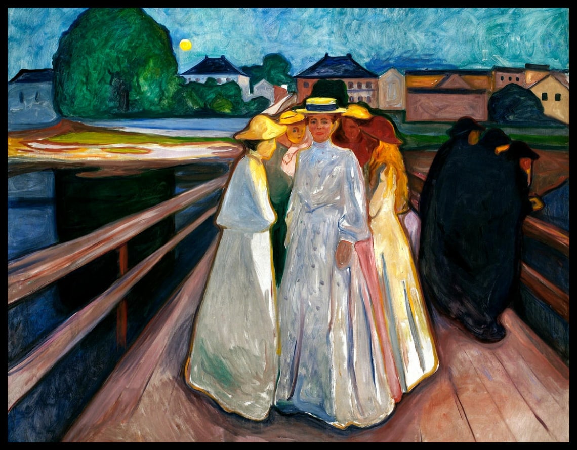 Fille sur le pont