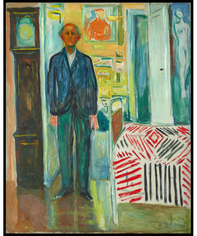 Self-Portrait. Between the Clock and the Bed