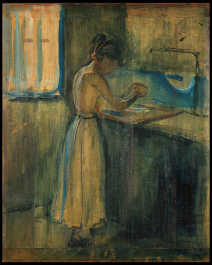 Young Woman Washing herself