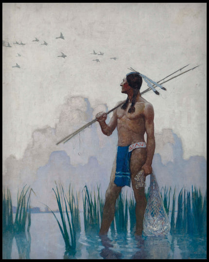 Indian Brave Fishing