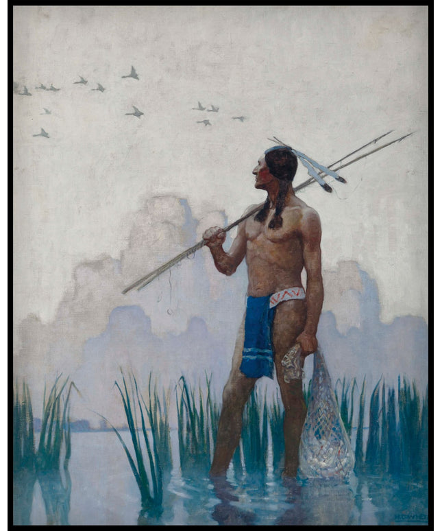 Indian Brave Fishing