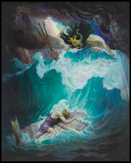 The Raft of Odysseus (Neptune Battles with Odysseus)