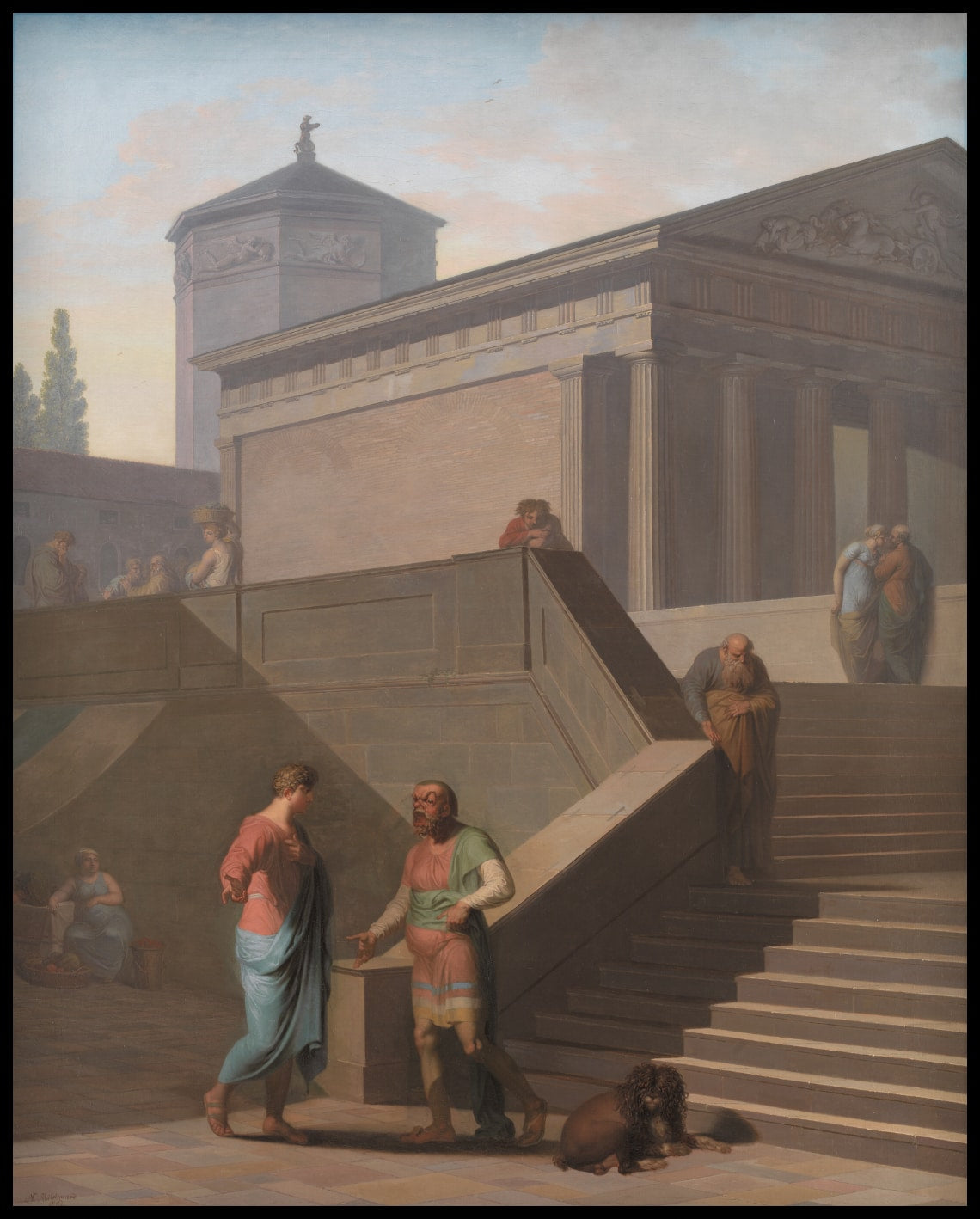 Pamphilius and his sevant Davus. From Terence's Andria