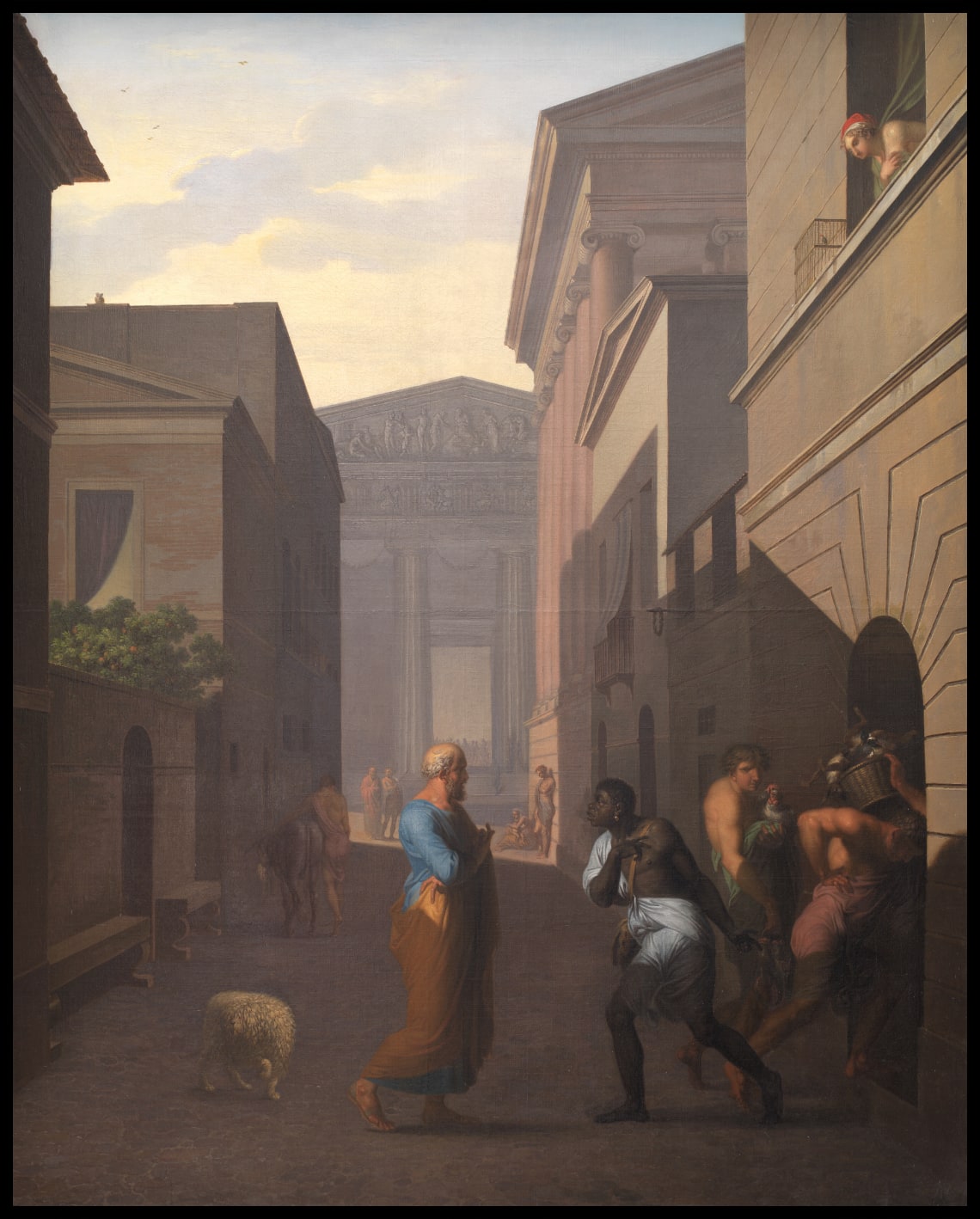 Simo and his former slave Sosia. From Terence's Andria.