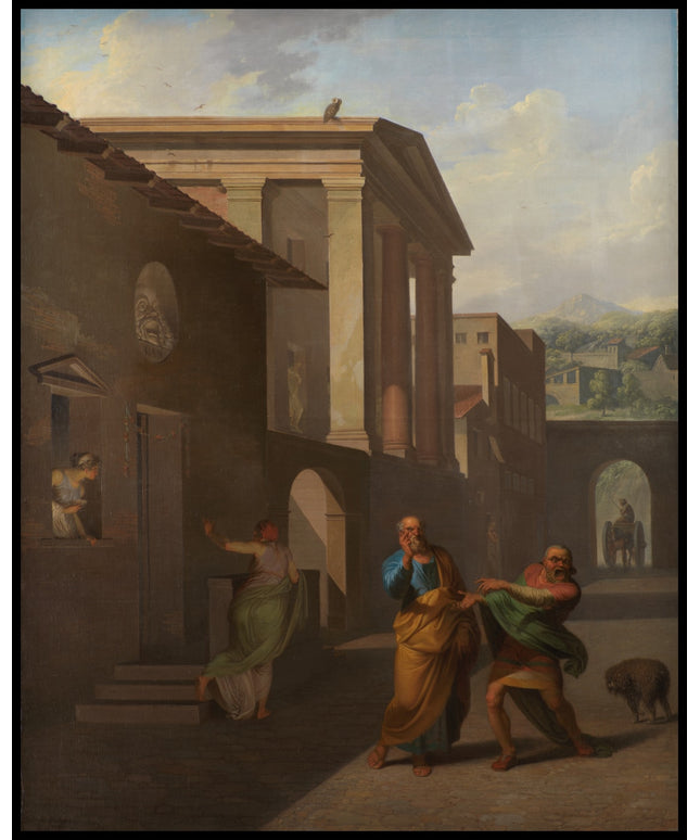 The Midwife Taking Leave of the girl from Andros. From Terence´s Andria