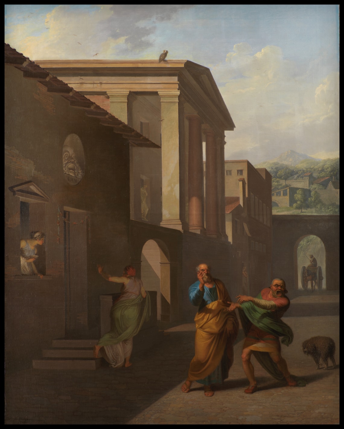 The Midwife Taking Leave of the girl from Andros. From Terence's Andria
