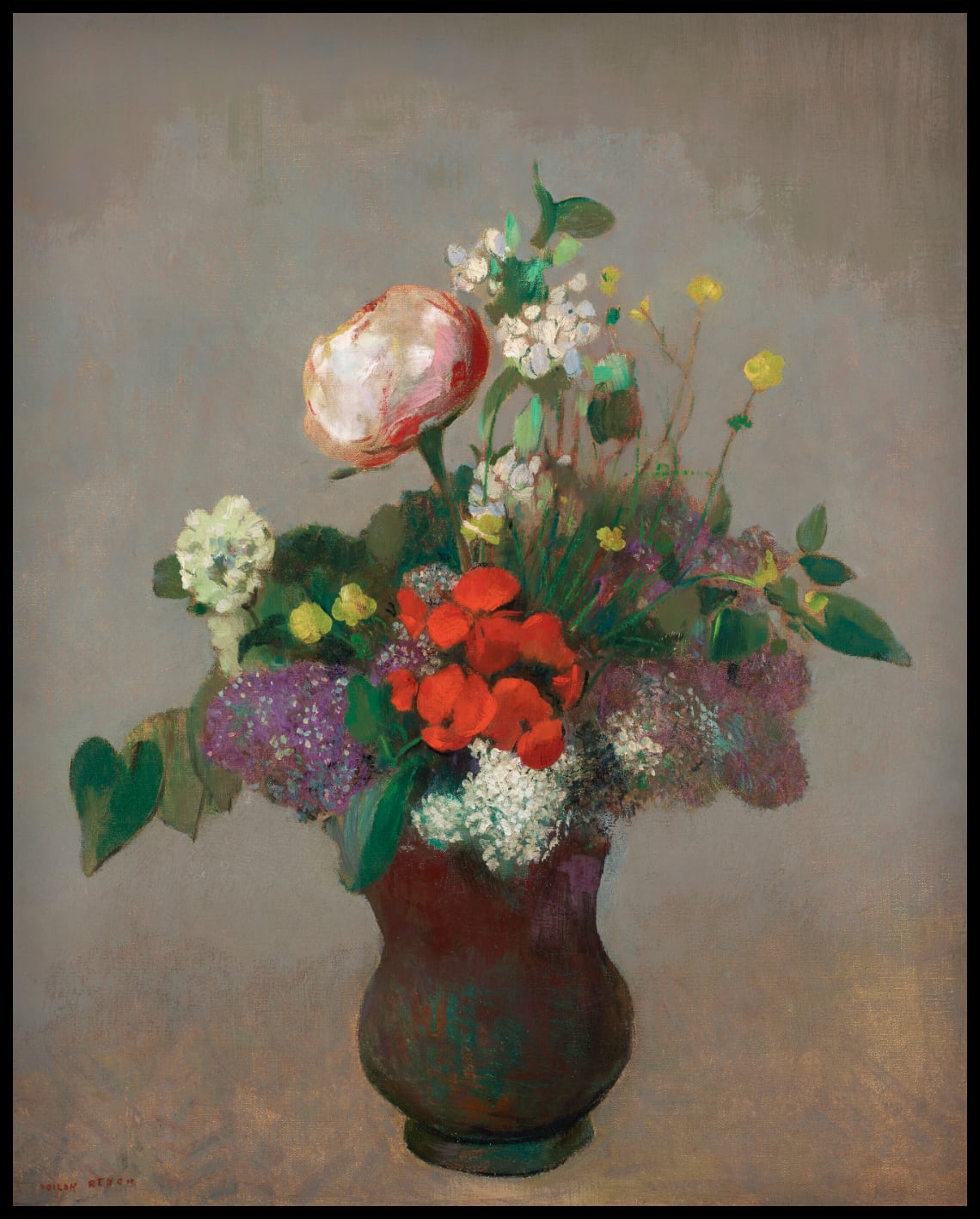 Pivoine, géranium et lilas