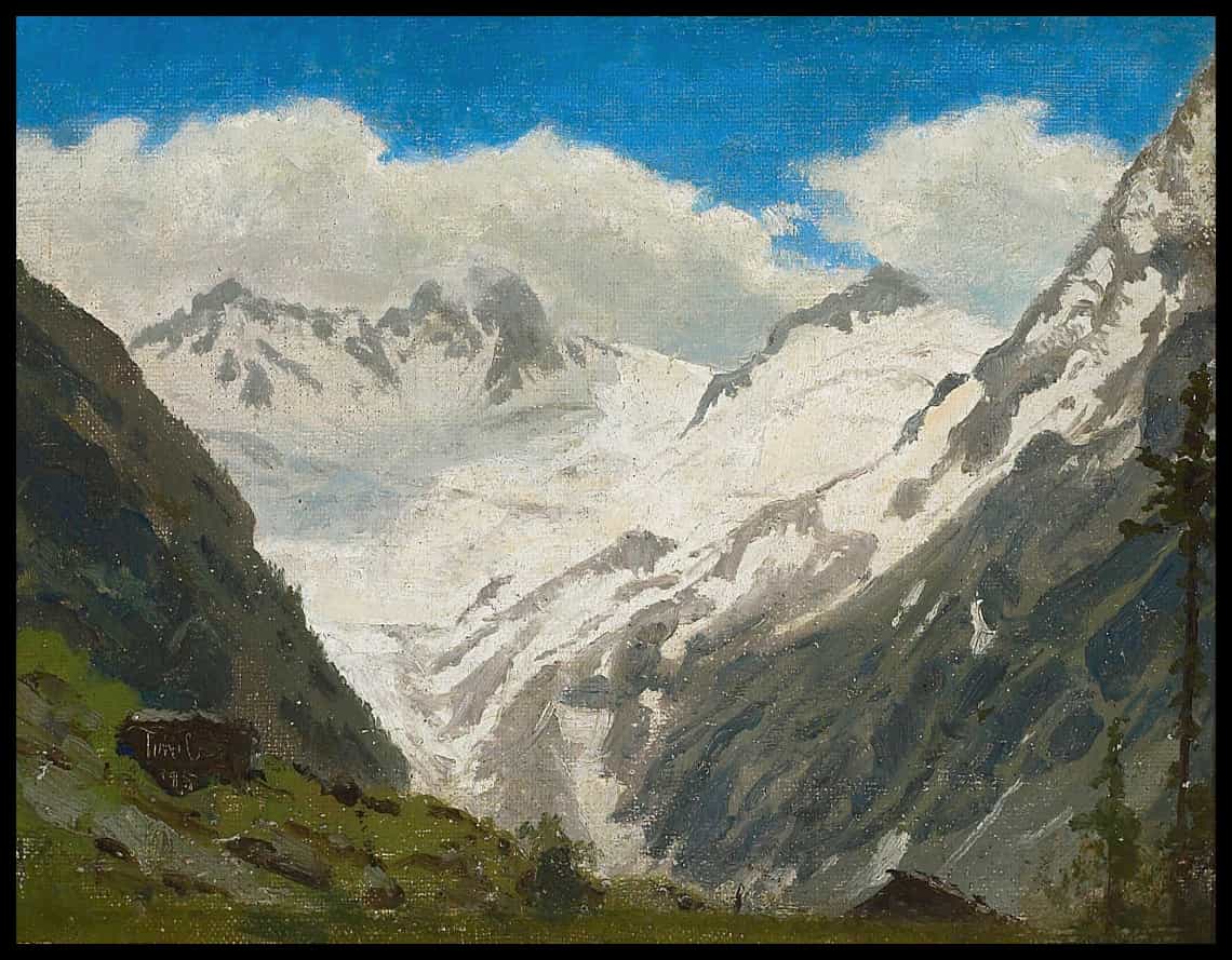 Bjerglandskab med sne. Tirol